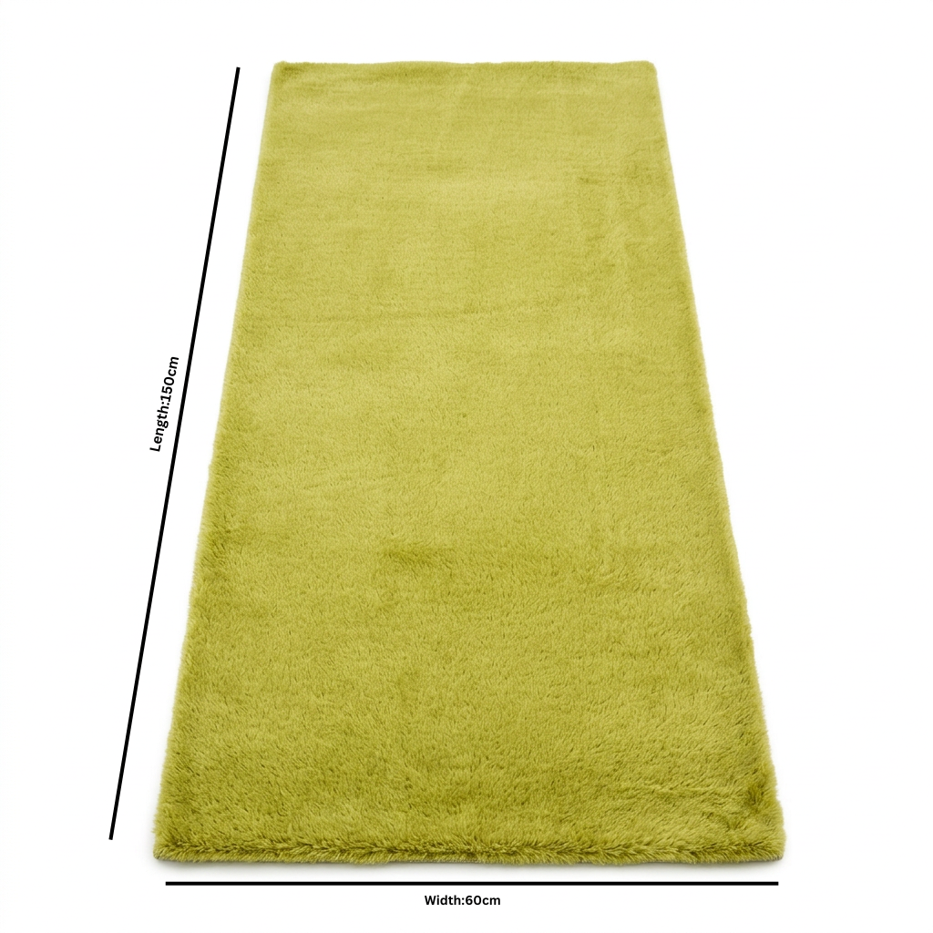 Fur Door Mat Lime Green – 60×150cm