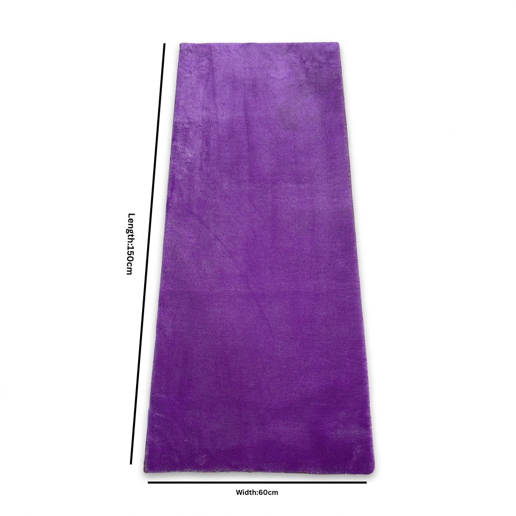 Fur Door Mat Purple – 60×150cm