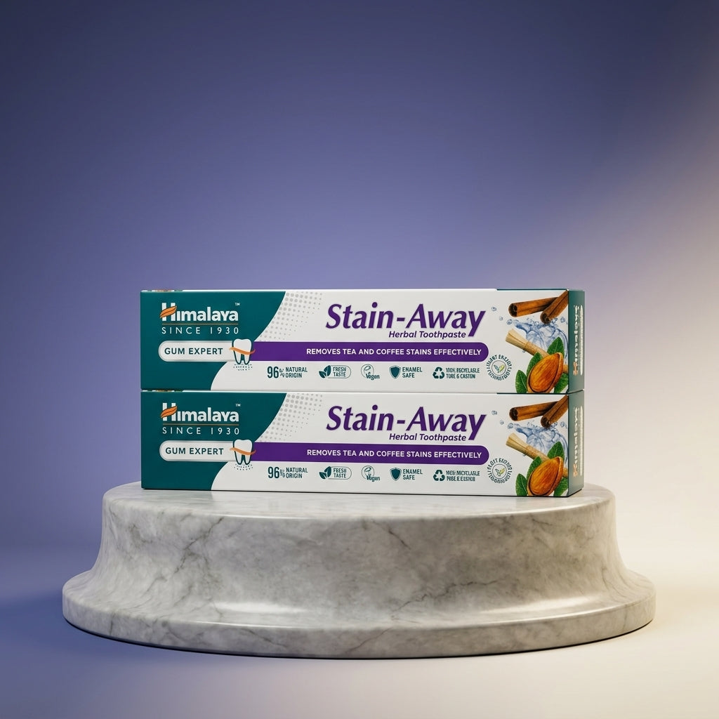 Himalaya Stain-Away Herbal Toothpaste, 100 ml × 2