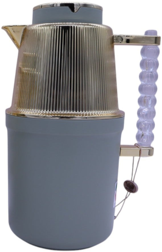 Almarjan Vacuum Flask 700Ml+1L Green Khaki With Gold Plated