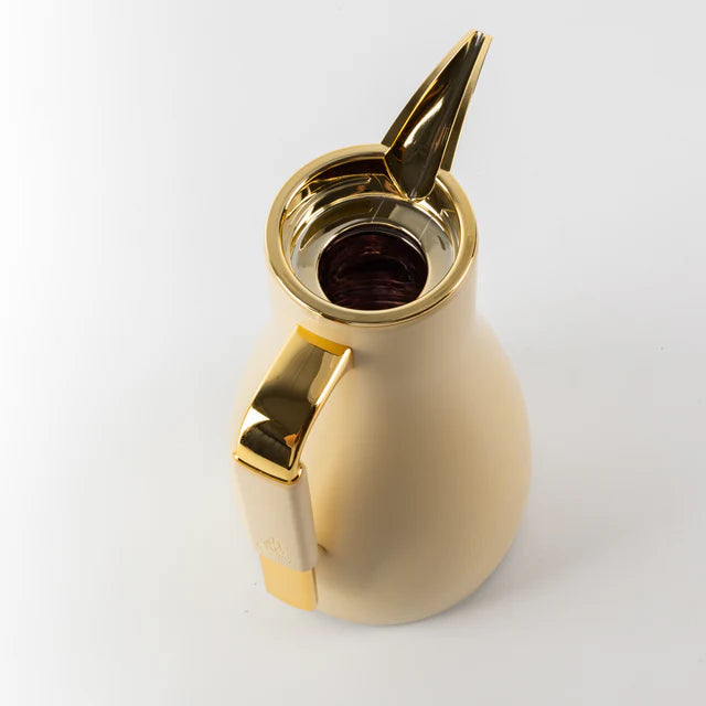 Otantik Octara - Vacuum Flask / Thermos (Set of 2)- Ivory & Gold