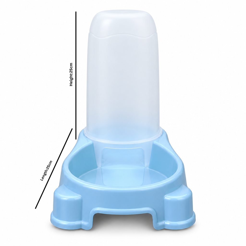 Plastic Pet Food Feeder Light Blue - 25×25cm