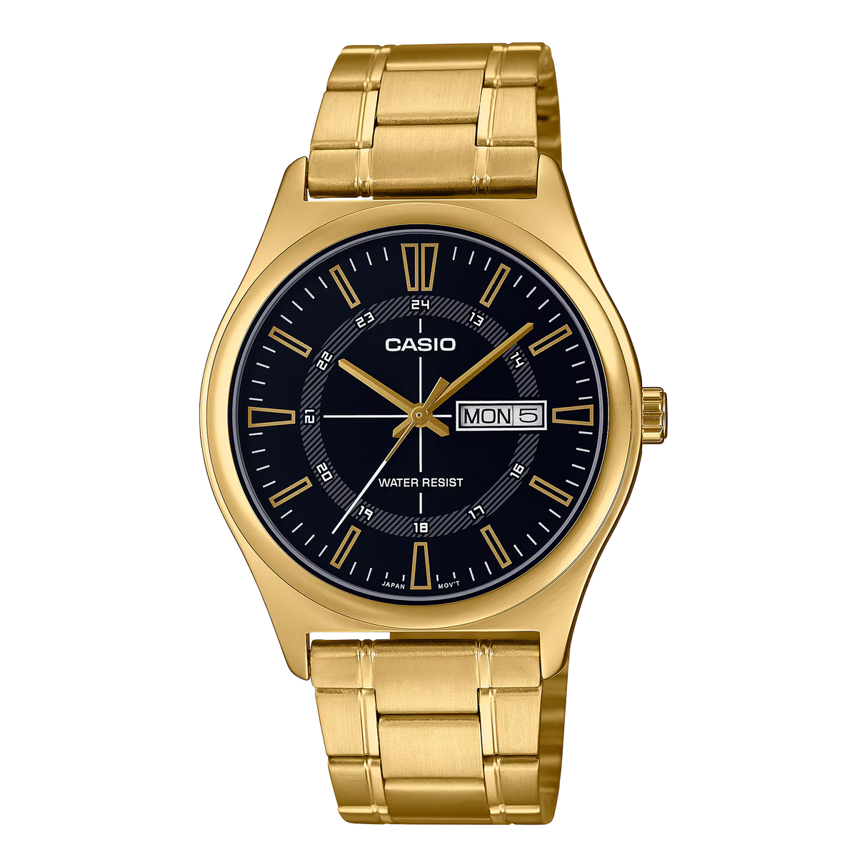 Casio Men's Analog Gold-Tone Stainless Steel Watch MTP-V006G-1C