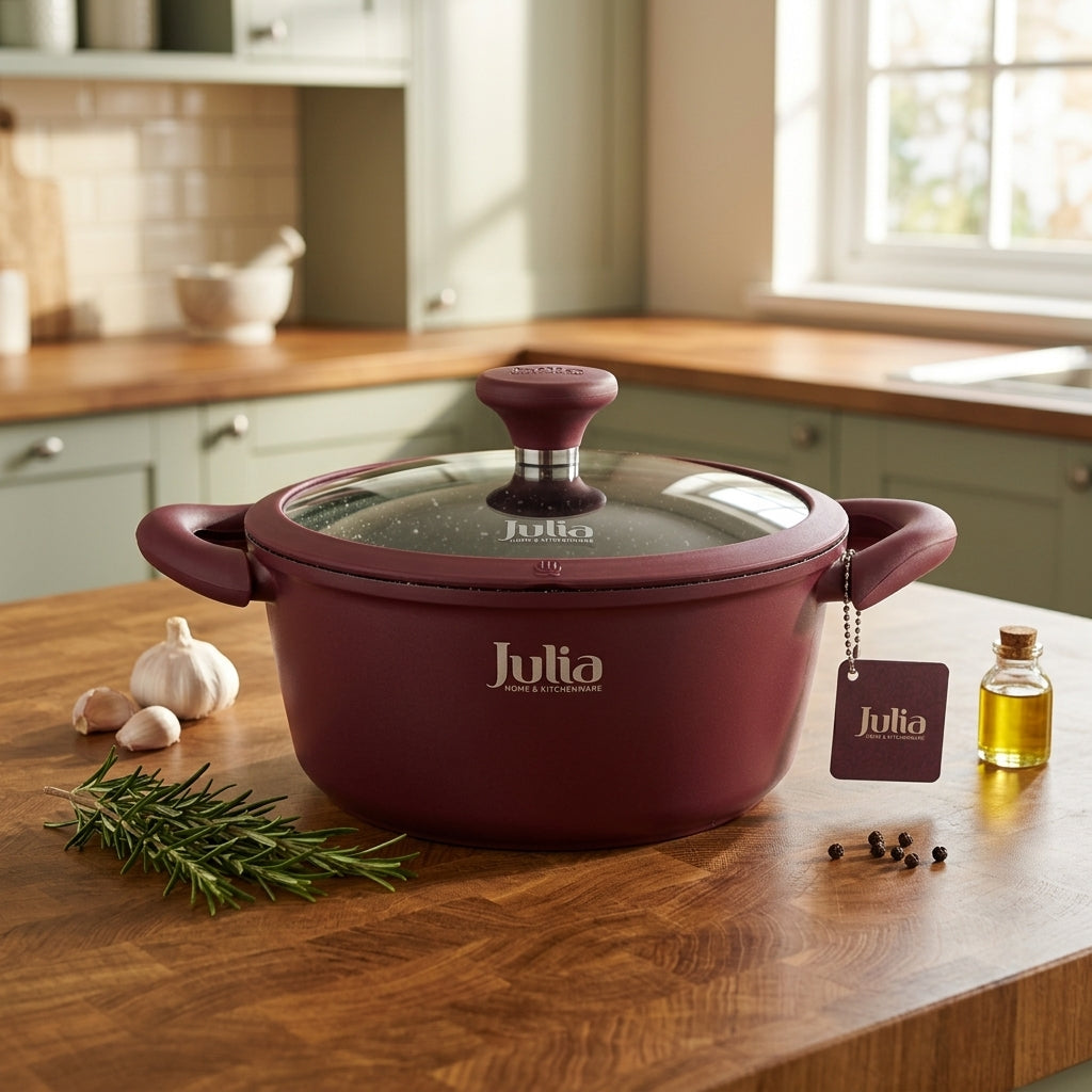 Julia Casserole 20cm - Velvet Berry - Durable Die-Cast Aluminum - Non-Stick