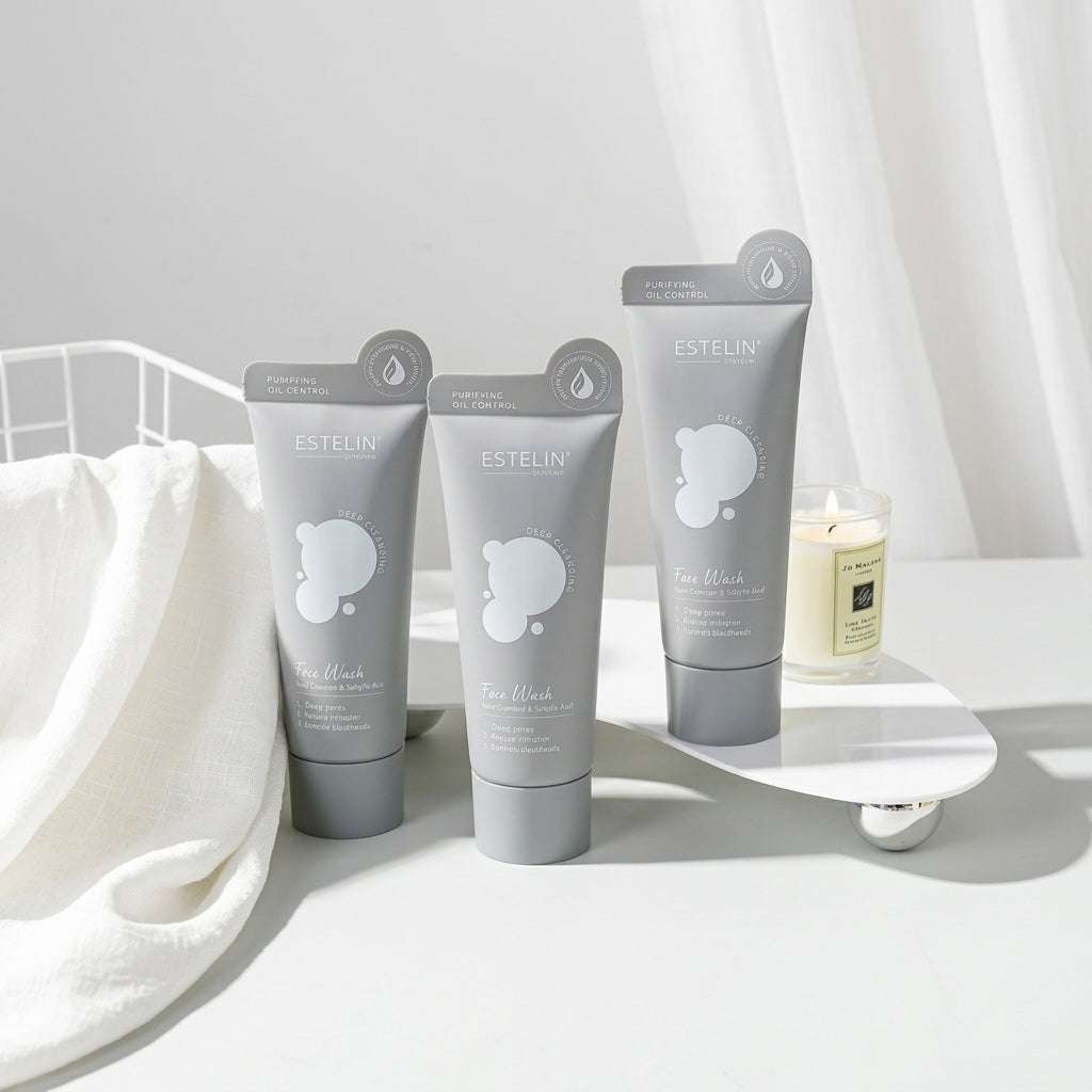 Estelin Black Charcoal & Salicylic Acid Deep Cleansing Face Wash – 80g