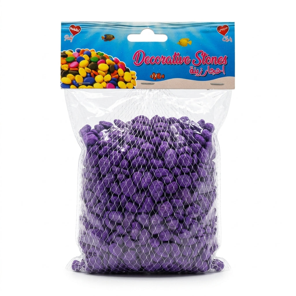 Habibi Decorative Stones Purple – 100 Gram Pack, Approx. 1 cm Each