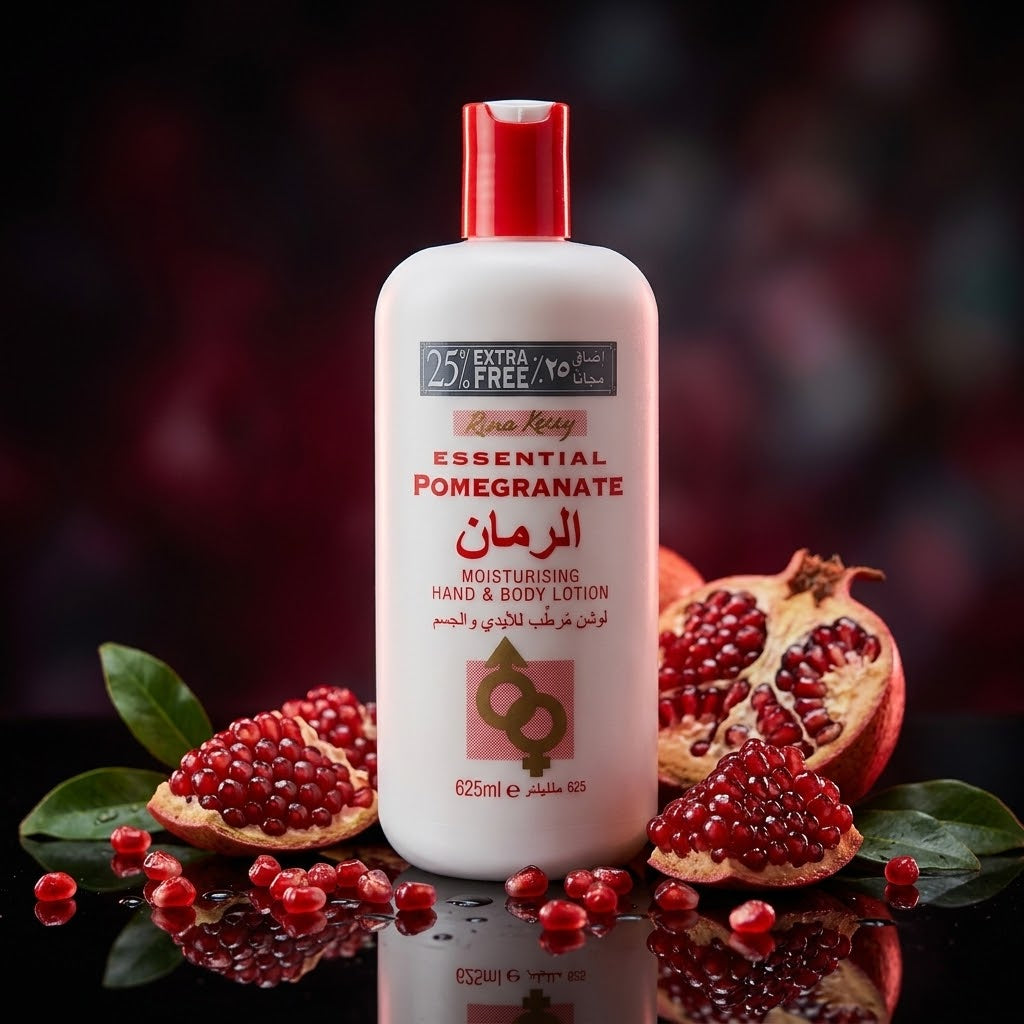 لوشن مرطب لليدين والجسم بالرمان من رينا كيتي - 625 مل