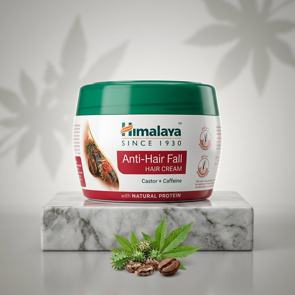Himalaya Anti-Hair Fall Hair Cream with Castor & Caffeine, 140 ml × 2