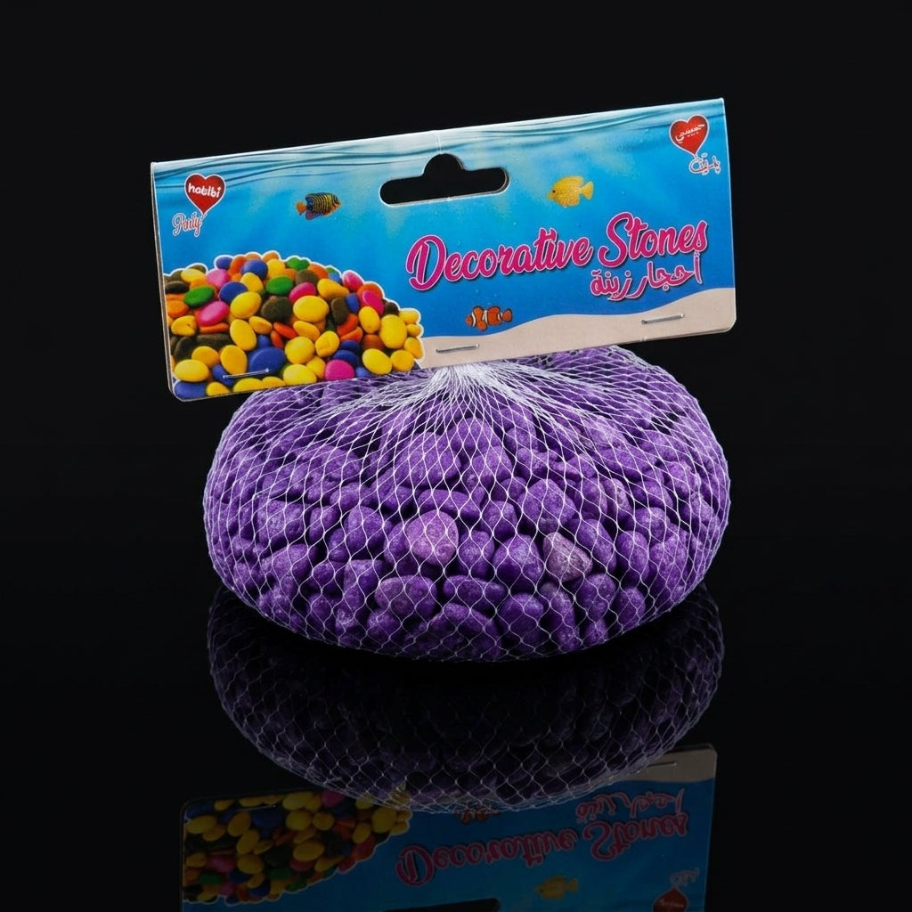 Habibi Decorative Stones Purple – 100 Gram Pack, Approx. 1 cm Each