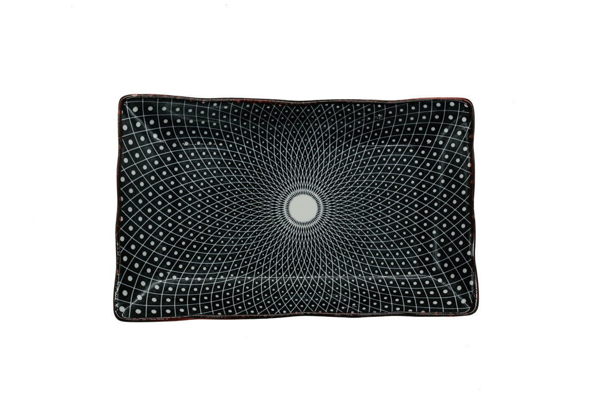 AKDC-Ceramic Tray 21X13Cm Black 057948
