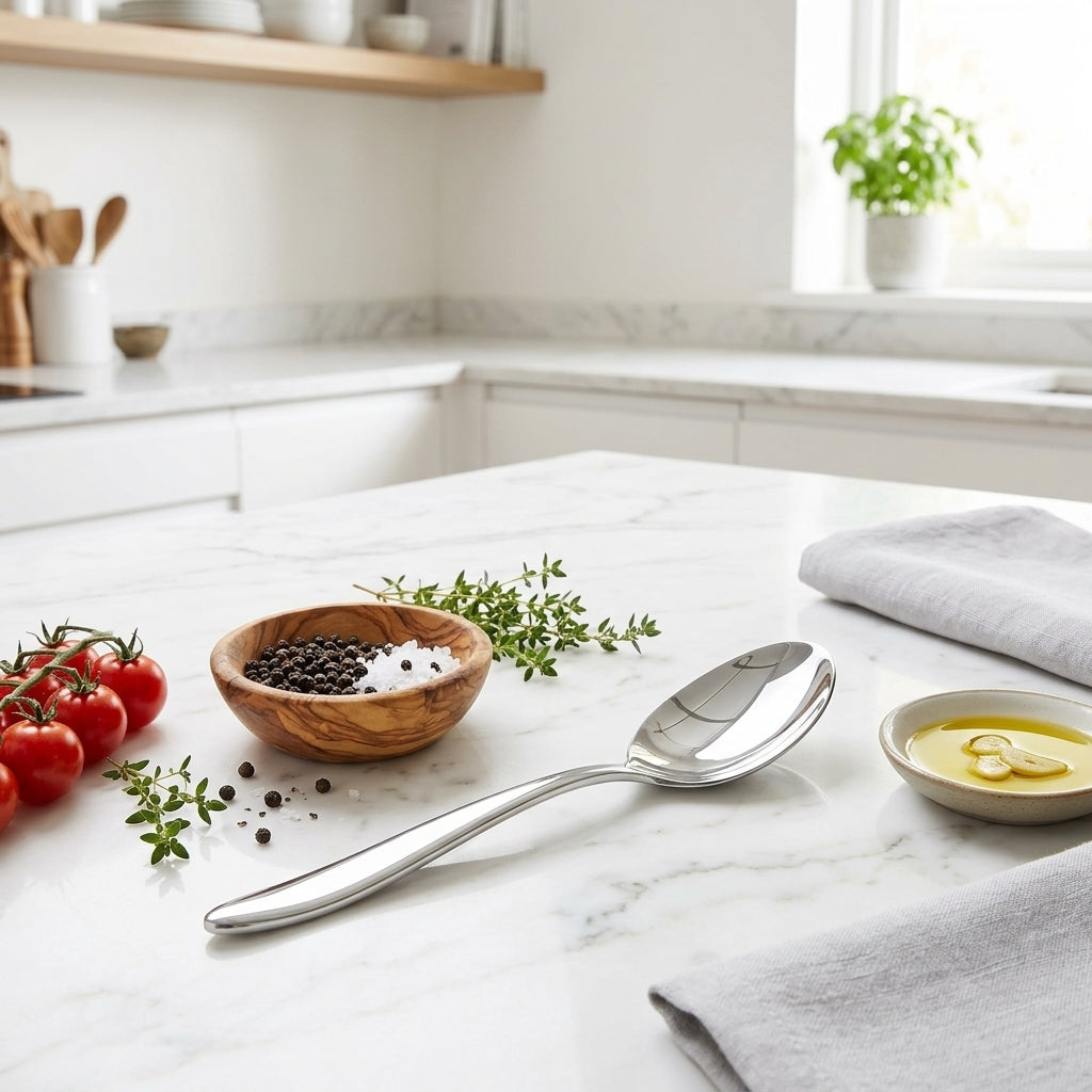 Stainless Steel Spoon Set of 6 - 14cm Silver
