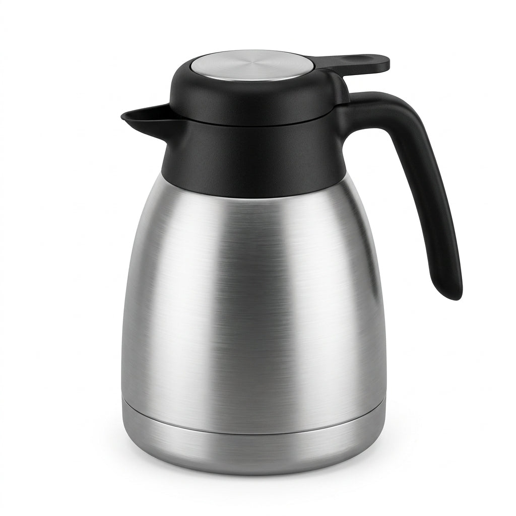 Homex Stainless Steel Vacuum Flask – 1 Litre, Silver and Black
