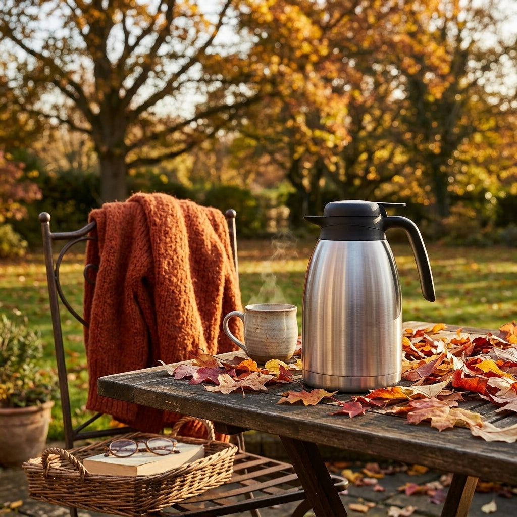 Homex Stainless Steel Vacuum Flask – 2 Litre, Silver and Black