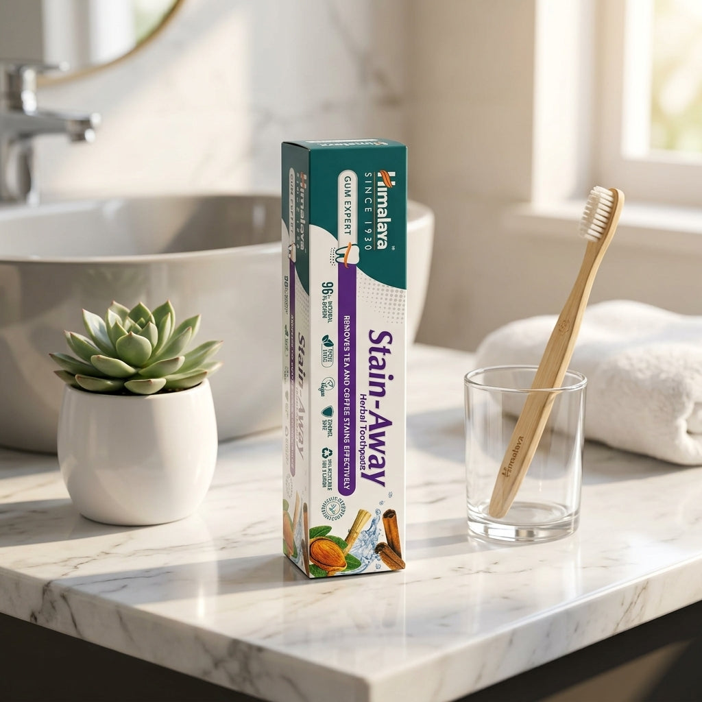 Himalaya Stain-Away Herbal Toothpaste, 100 ml × 2