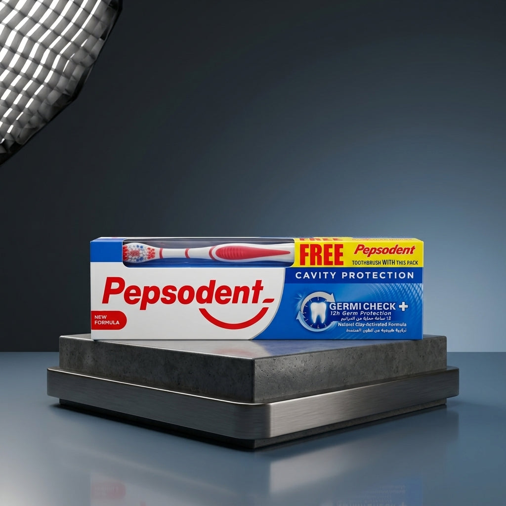 Pepsodent Cavity Protection Germicheck+ Toothpaste 150g with Free Toothbrush