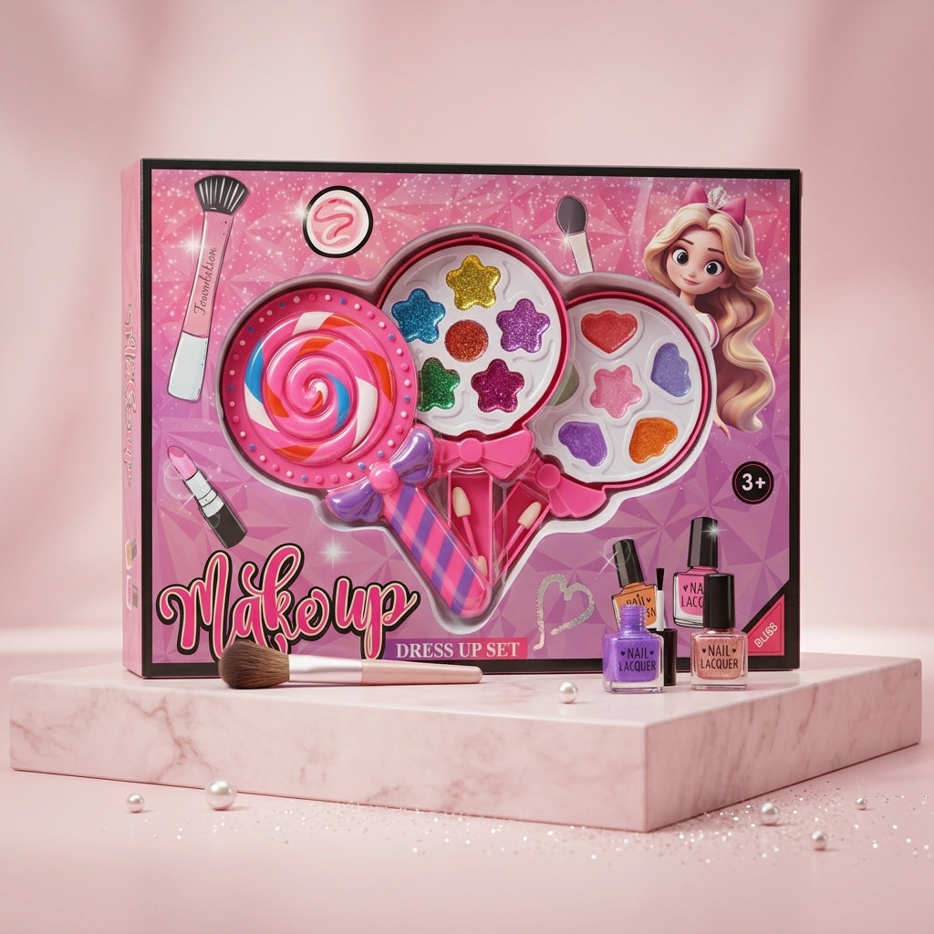Lollipop-Shaped Kids Makeup Dress-Up Set