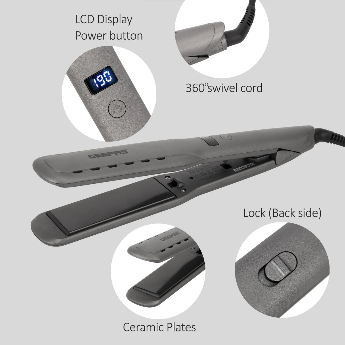 Geepas Easy-Style Hair Straightener GHS86050