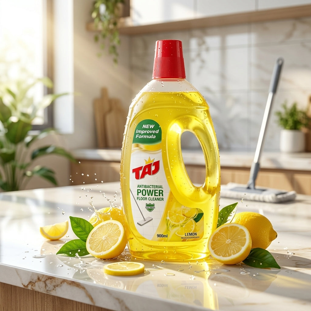 Taj Antibacterial Power Floor Cleaner Lemon 900 ml × 2 Pack