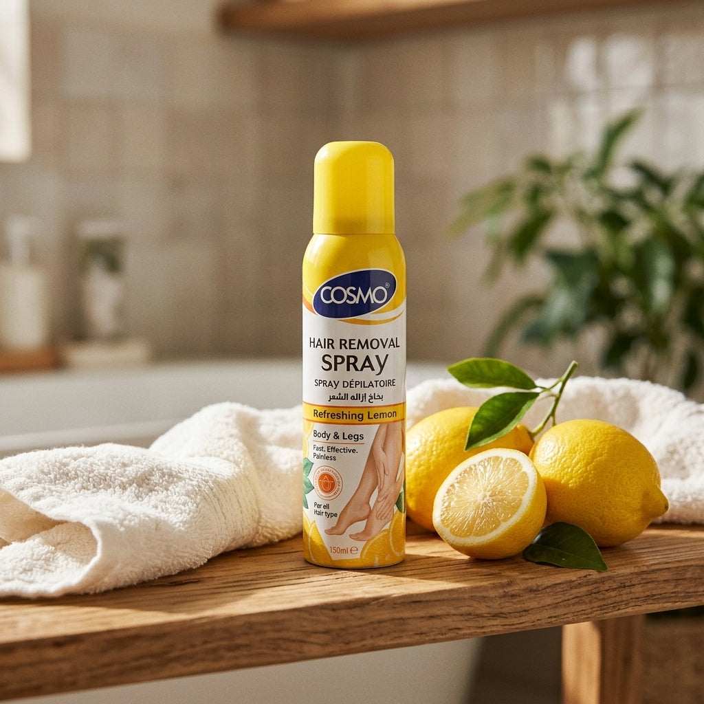 Cosmo Refreshing Lemon Hair Removal Spray for Body & Legs – 150 ml