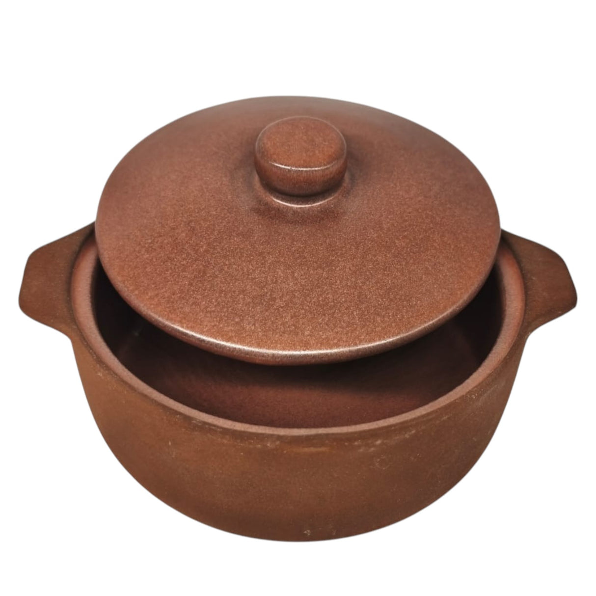 Maria Terracotta Round Clay Casserole With Lid Traditional-25cmX6cm
