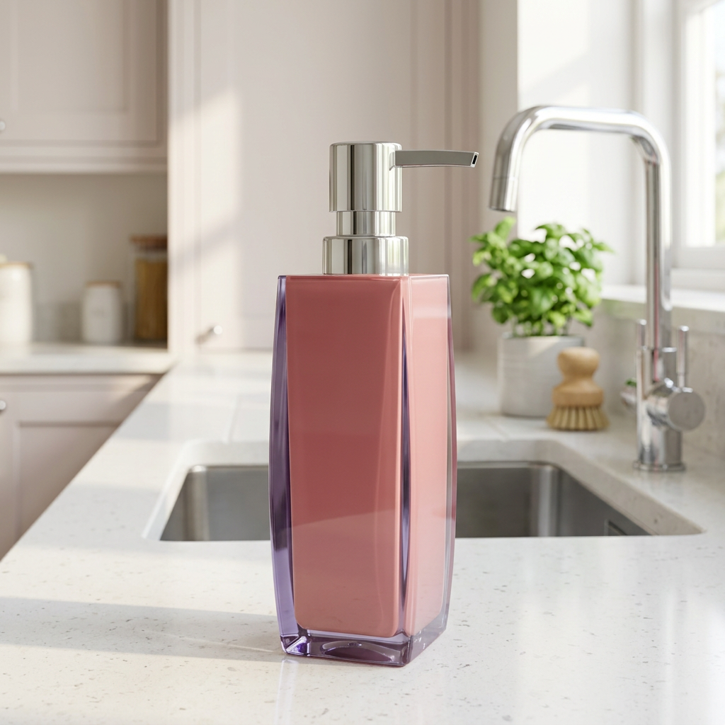 Acrylic Liquid Soap Dispenser Dusty Rose - 400ml