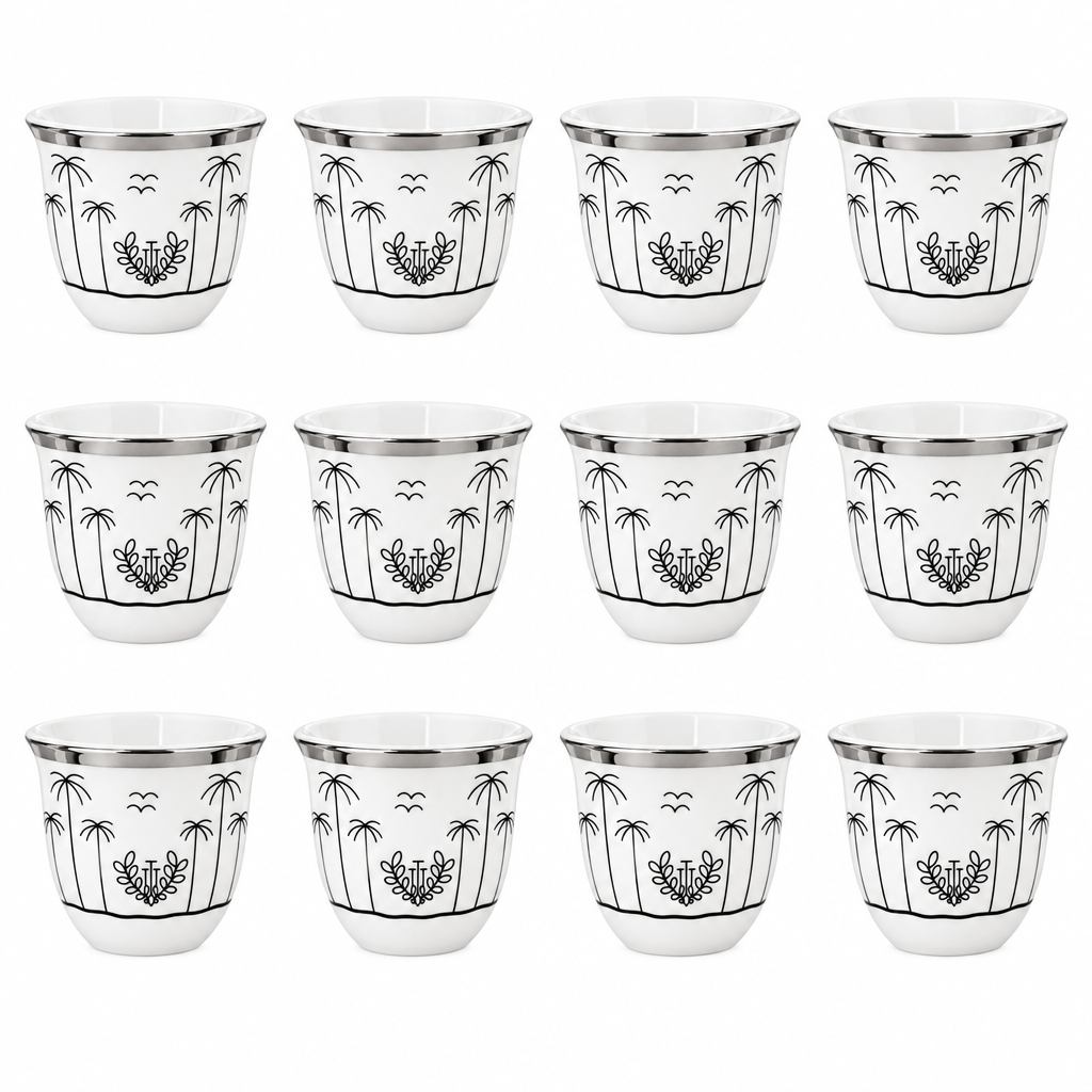 Pilsco 12 Piece Ceramic Cawa Cup Set - 110ml