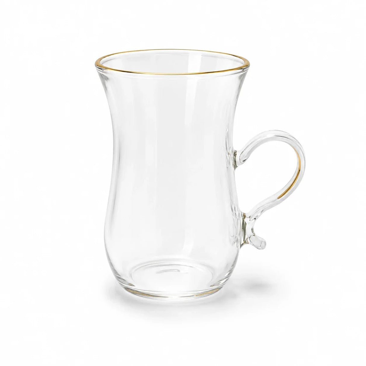 ABL GP-120 Sketan Tea Cup & Saucer Set – 12 Pieces – Clear Glass Cups with Gold Rim & Green Stripe Porcelain Saucers - Al Kabayel Discount CentreABL GP-120 Sketan Tea Cup & Saucer Set – 12 Pieces – Clear Glass Cups with Gold Rim & Green Stripe Porcelain SaucersTea SetsABLAl Kabayel Discount Centre