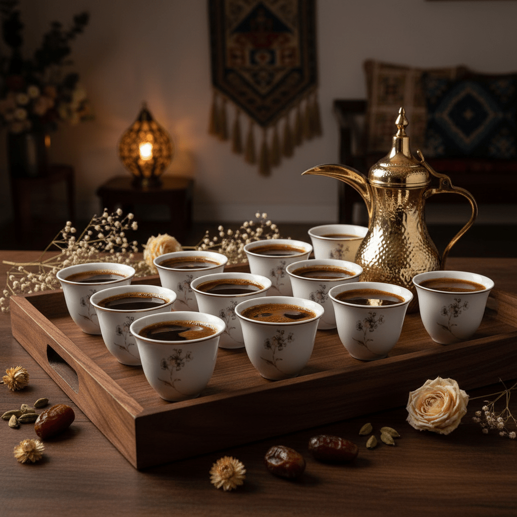 ABL White Ceramic Arabic Cawa Coffee Cups Set of 12 Gold Rim Floral Pattern Elegant Gahwa Cups 80 ml - Al Kabayel Discount CentreABL White Ceramic Arabic Cawa Coffee Cups Set of 12 Gold Rim Floral Pattern Elegant Gahwa Cups 80 mlTea CupsABLAl Kabayel Discount Centre