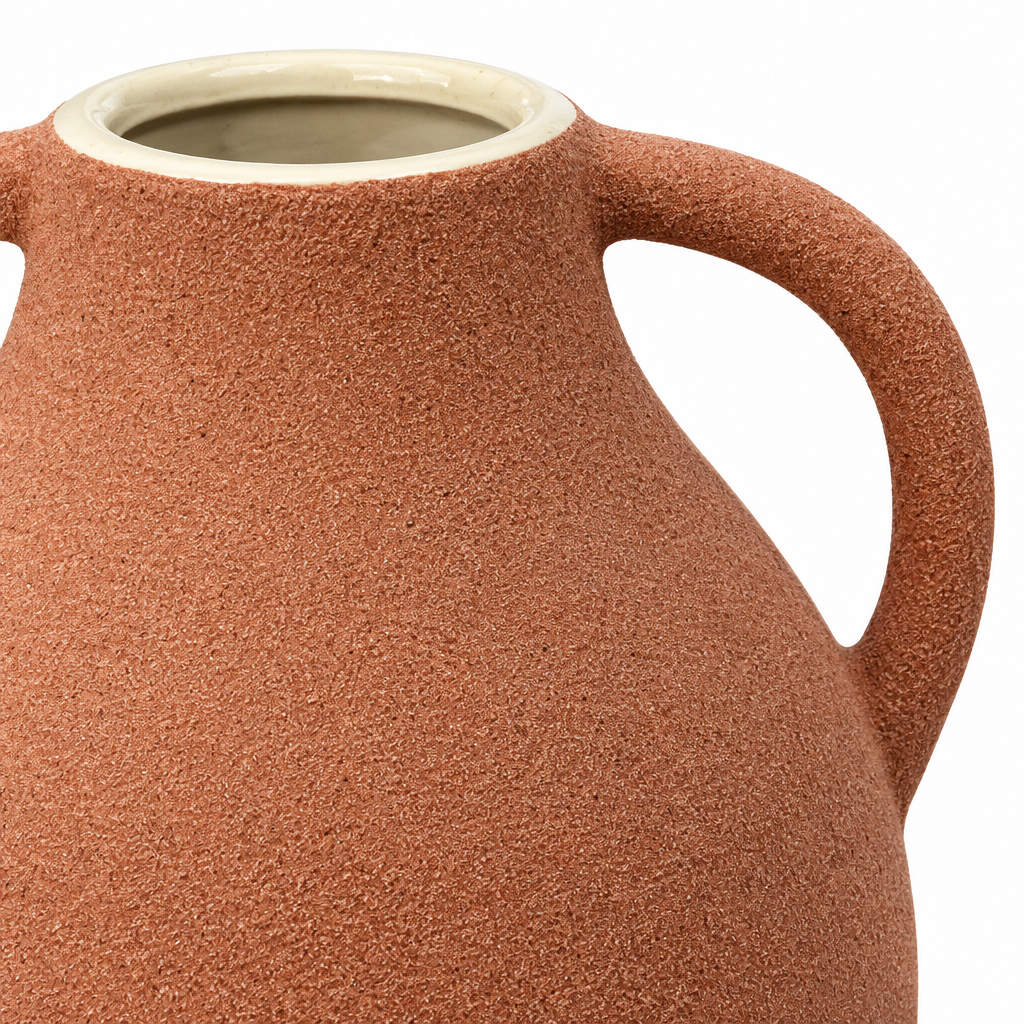 Ceramic Flower Vase with Twin Handles – 25cm