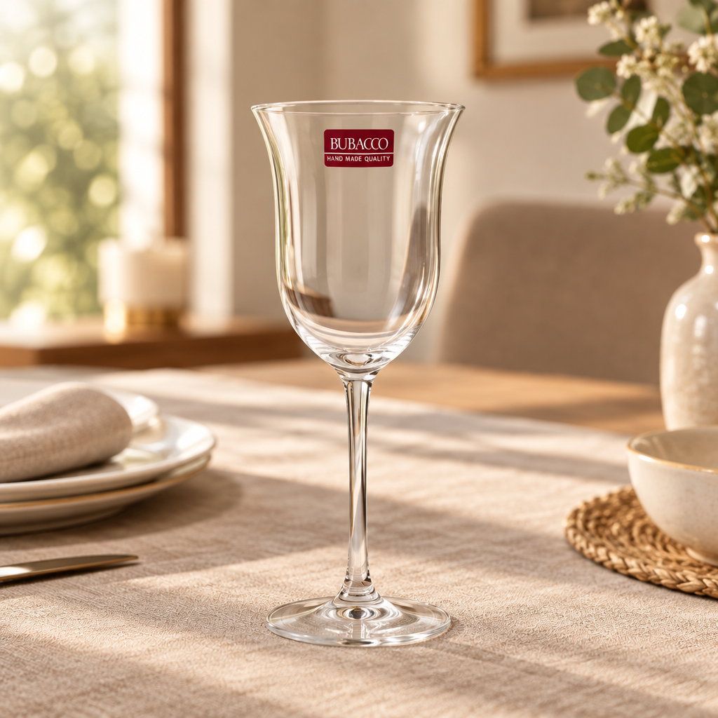 Bubacco Clear Wine Glass with Stem – 250ml