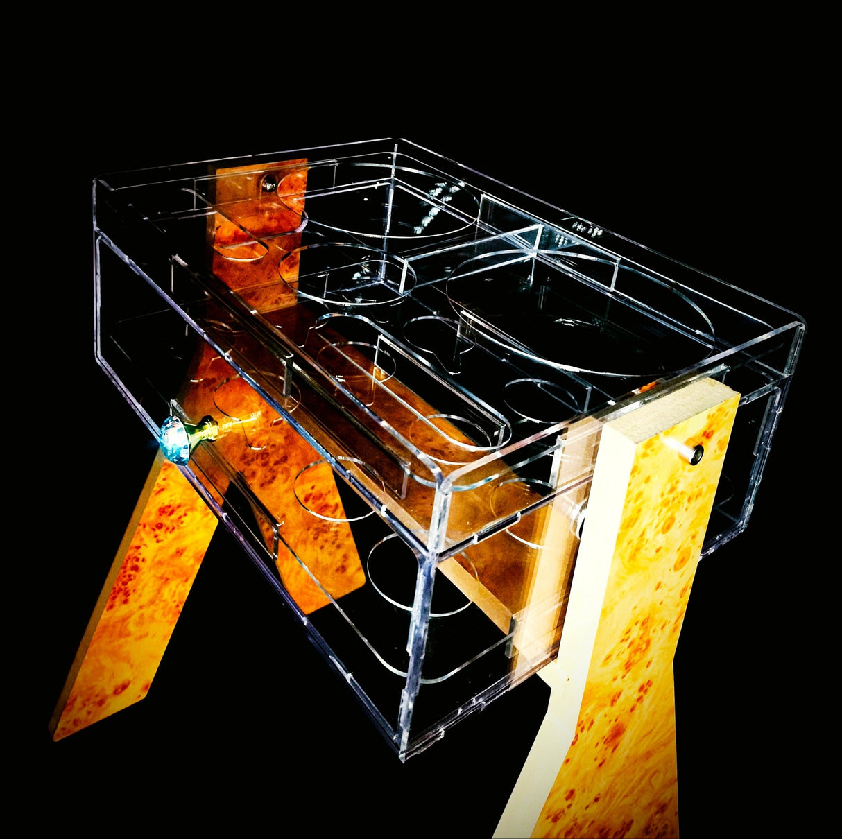 Acrylic Flask & Cup Holder With Wooden Stand 40x58cm - Al Kabayel Discount CentreAcrylic Flask & Cup Holder With Wooden Stand 40x58cmServing TraysAKDCAl Kabayel Discount Centre