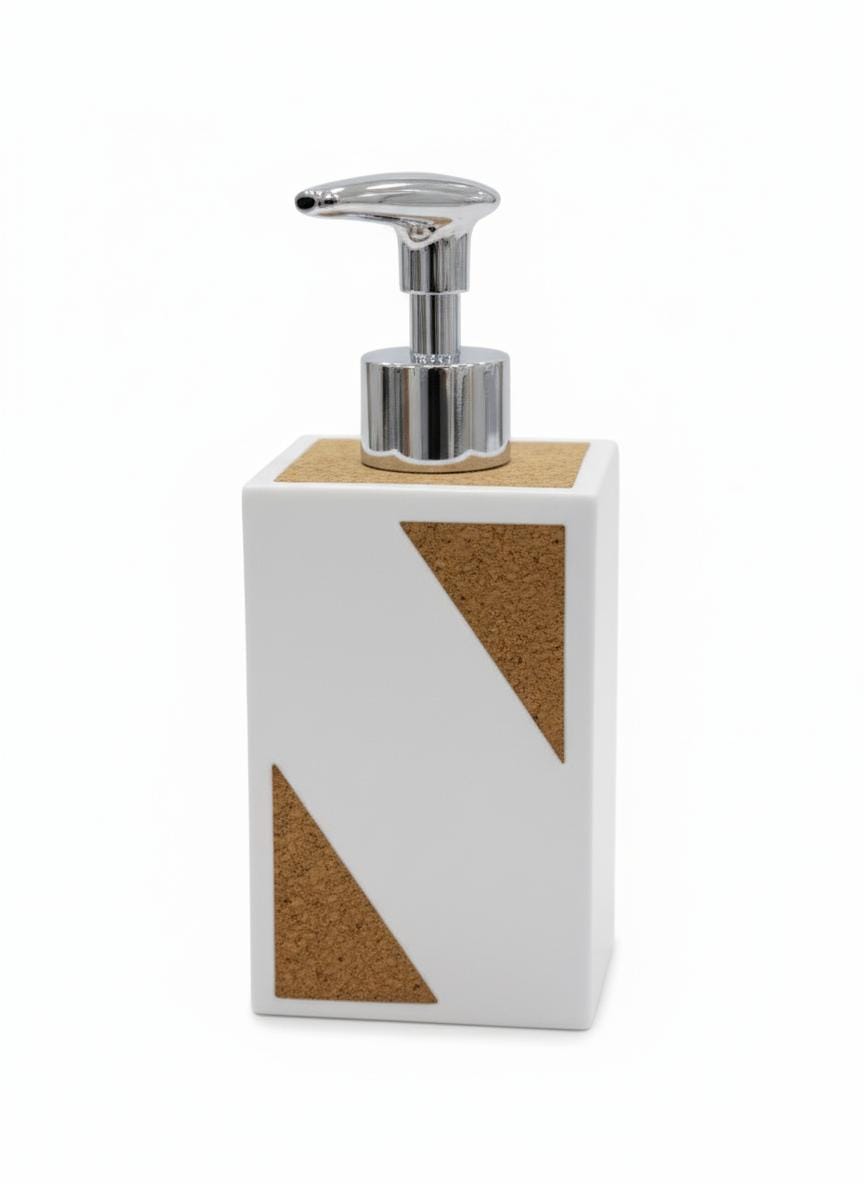 AKDC Plastic Liquid Soap Dispenser – Elegant White Finish, Refillable & Stylish for Daily Use