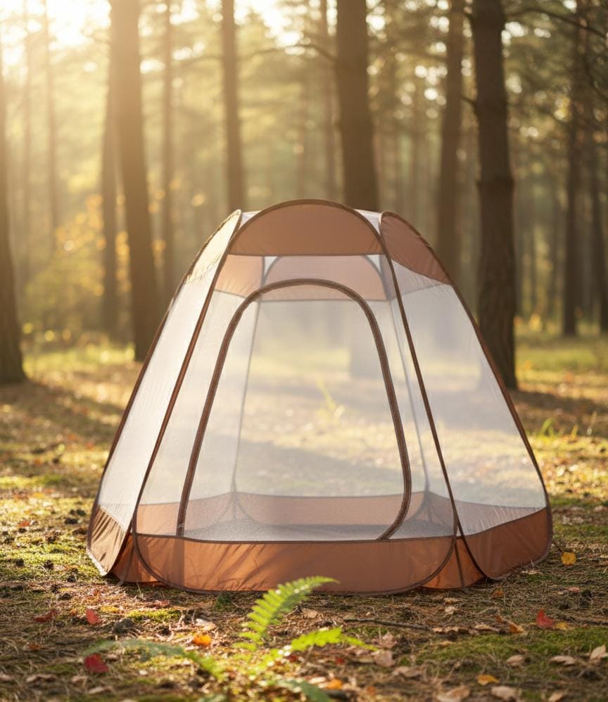 SafariPro Extra-Large Camping Mosquito Tent – Family-Size Polyester Shelter with Net Protection, 285×250×200 cm