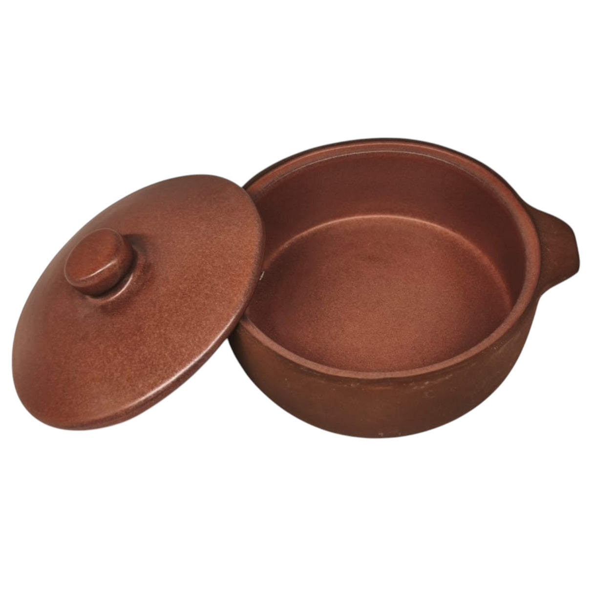 Maria Terracotta Round Clay Casserole With Lid Traditional-25cmX6cm