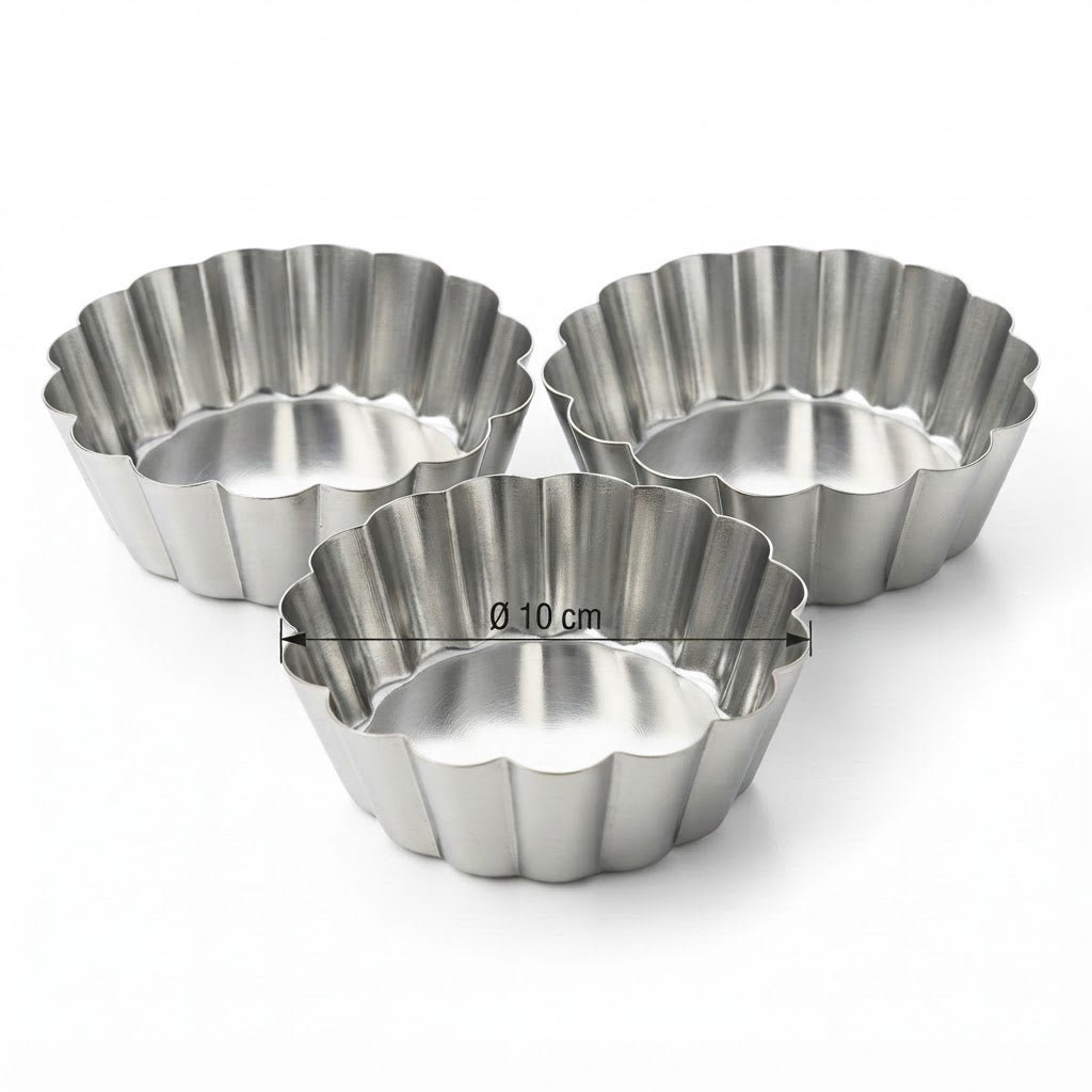 AFCO Mini Cake Mould – Set of 3 – 10cm Fluted Tart Tins - Al Kabayel Discount CentreAFCO Mini Cake Mould – Set of 3 – 10cm Fluted Tart TinsCake Mold & Baking MoldsAFCOAl Kabayel Discount Centre