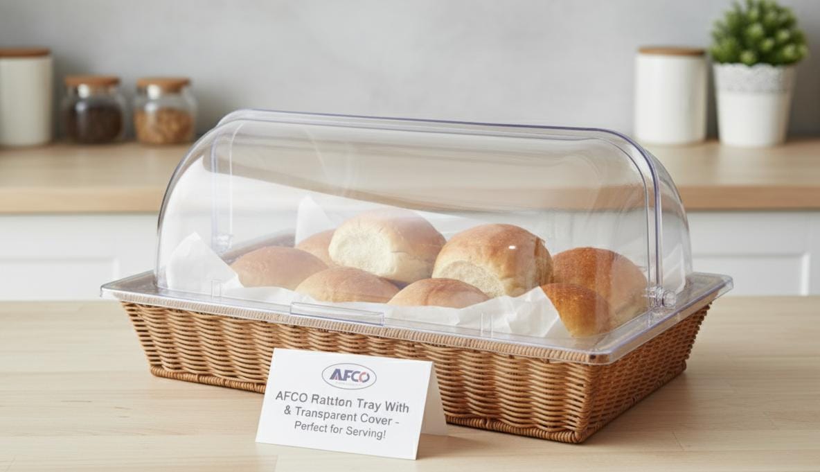 AFCO Rectangle Rattan Bread Basket with Lid – Handwoven Brown Storage & Serving Basket - Al Kabayel Discount CentreAFCO Rectangle Rattan Bread Basket with Lid – Handwoven Brown Storage & Serving BasketOrganizers & AccessoriesAFCOAl Kabayel Discount Centre