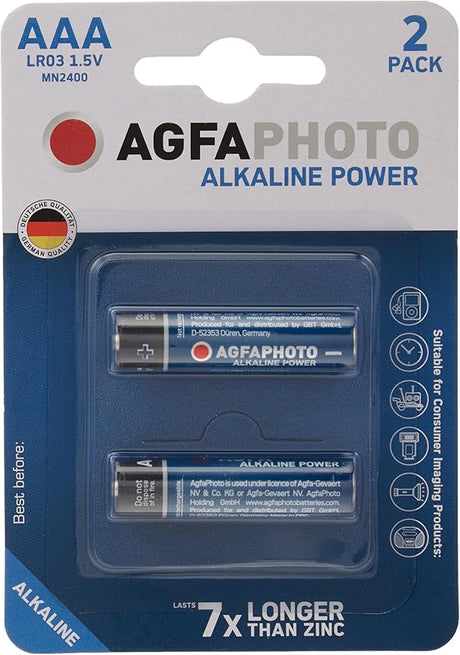 AGFAPHOTO AAA Alkaline Battery 1.5V, Pack of 2 - Al Kabayel Discount CentreAGFAPHOTO AAA Alkaline Battery 1.5V, Pack of 2BatteriesAGFAPHOTOAl Kabayel Discount Centre