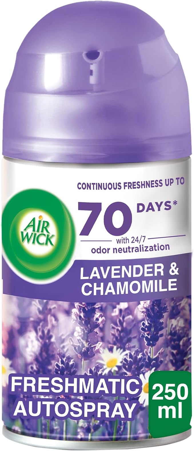 Air wick Air Freshener Freshmatic Refill Lavender and Camomile, 250ml - Al Kabayel Discount CenterAir wick Air Freshener Freshmatic Refill Lavender and Camomile, 250mlHome FragrancesAIR WICKAl Kabayel Discount Center