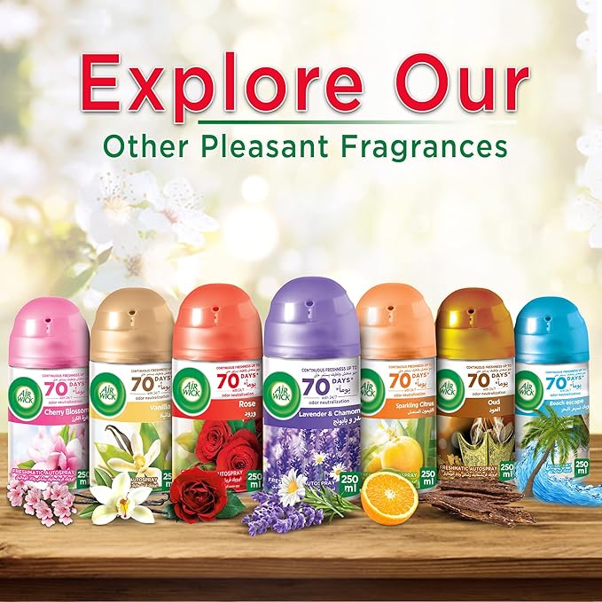 Air Wick Air Freshener Freshmatic Refill Rose, 250ml - Al Kabayel Discount CenterAir Wick Air Freshener Freshmatic Refill Rose, 250mlHome FragrancesAIR WICKAl Kabayel Discount Center