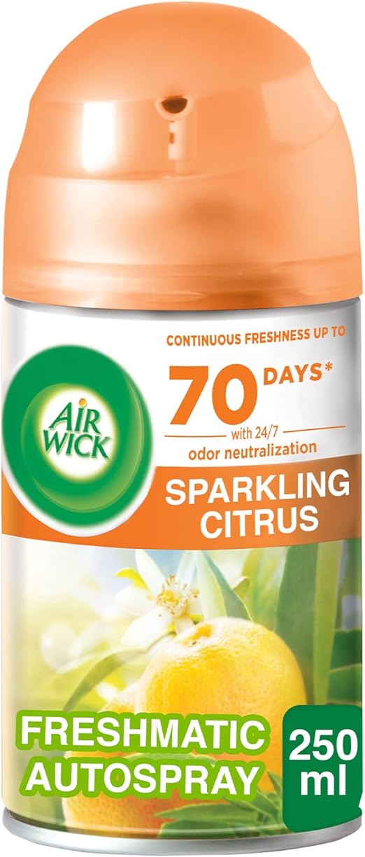 Air wick Air Freshener Freshmatic Refill Sparkling Citrus, 250ml - Al Kabayel Discount CenterAir wick Air Freshener Freshmatic Refill Sparkling Citrus, 250mlHome FragrancesAIR WICKAl Kabayel Discount Center