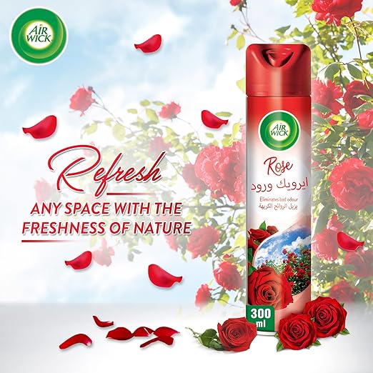 Air wick Freshener Aerosol Rose 300ml, Pack of 3 - Al Kabayel Discount CenterAir wick Freshener Aerosol Rose 300ml, Pack of 3Home FragrancesAIR WICKAl Kabayel Discount Center