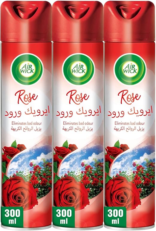 Air wick Freshener Aerosol Rose 300ml, Pack of 3 - Al Kabayel Discount CenterAir wick Freshener Aerosol Rose 300ml, Pack of 3Home FragrancesAIR WICKAl Kabayel Discount Center