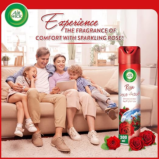 Air wick Freshener Aerosol Rose 300ml, Pack of 3 - Al Kabayel Discount CenterAir wick Freshener Aerosol Rose 300ml, Pack of 3Home FragrancesAIR WICKAl Kabayel Discount Center