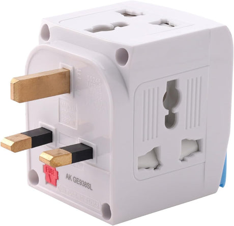 AK Kemco 3 Way Universal Multi Adapter Plug with switch AK - 938sl - Al Kabayel Discount CentreAK Kemco 3 Way Universal Multi Adapter Plug with switch AK - 938slCords & AdaptersAK KEMCOAl Kabayel Discount Centre