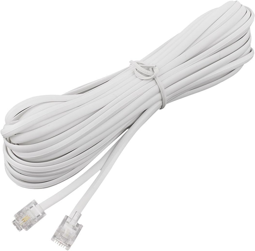 AK Kemco Telephone Cable Ultra Thin Cable 10 Metre - White - Al Kabayel Discount CentreAK Kemco Telephone Cable Ultra Thin Cable 10 Metre - WhiteCords & AdaptersAK KEMCOAl Kabayel Discount Centre