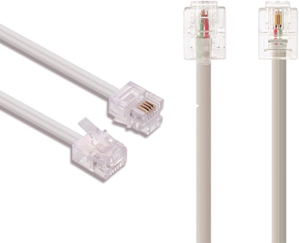 AK Kemco Telephone Cable Ultra Thin Cable 10 Metre - White - Al Kabayel Discount CentreAK Kemco Telephone Cable Ultra Thin Cable 10 Metre - WhiteCords & AdaptersAK KEMCOAl Kabayel Discount Centre