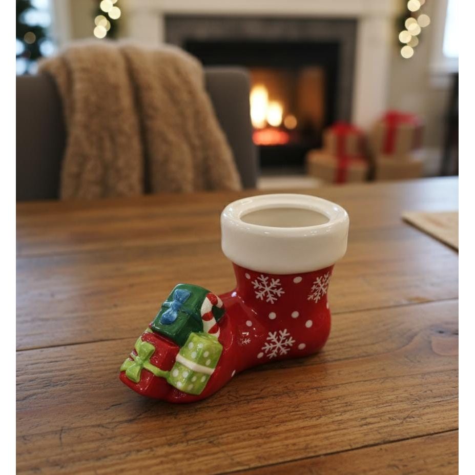 AKDC 12cm Red Ceramic Santa Shoe Candy Pot – Festive Decorative Jar for Christmas Treats & Holiday Table Décor - Al Kabayel Discount CentreAKDC 12cm Red Ceramic Santa Shoe Candy Pot – Festive Decorative Jar for Christmas Treats & Holiday Table DécorHome Décor AccentsAKDCAl Kabayel Discount Centre