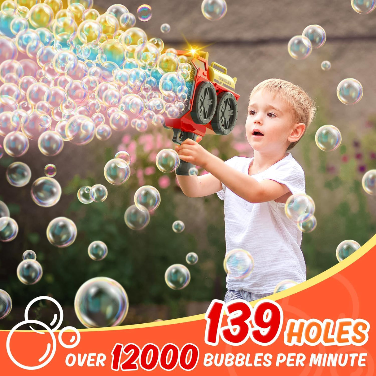 AKDC 139 Holes Battery Operated Powerful Sprinkler Bubble Car Gun, Red - Al Kabayel Discount CentreAKDC 139 Holes Battery Operated Powerful Sprinkler Bubble Car Gun, RedBlaster & foam playAKDCAl Kabayel Discount Centre