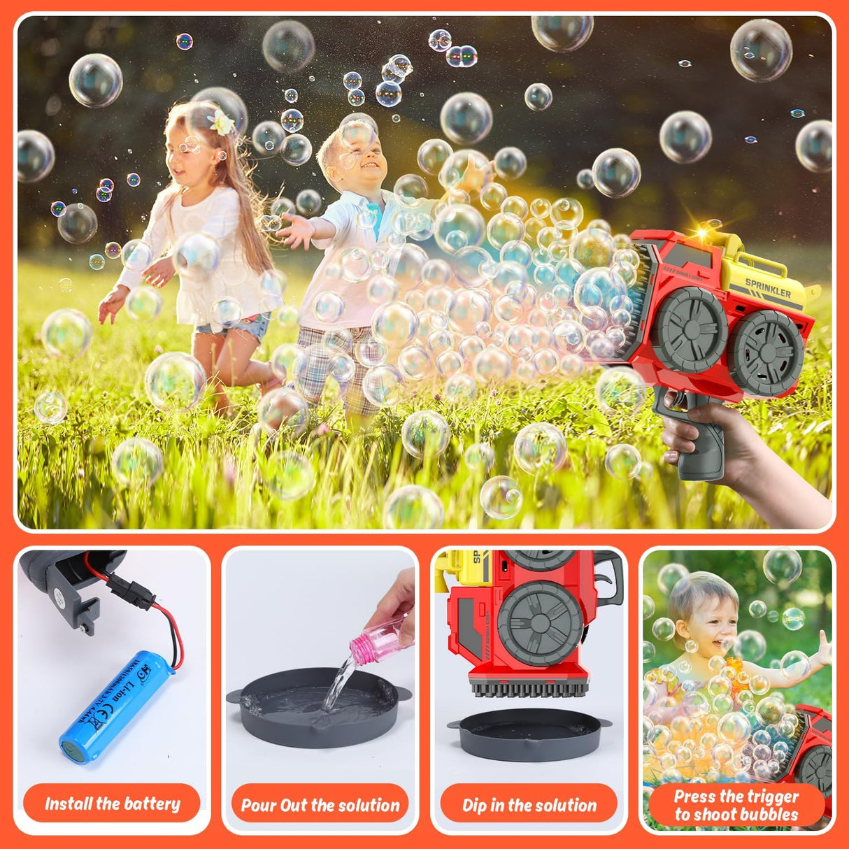 AKDC 139 Holes Battery Operated Powerful Sprinkler Bubble Car Gun, Red - Al Kabayel Discount CentreAKDC 139 Holes Battery Operated Powerful Sprinkler Bubble Car Gun, RedBlaster & foam playAKDCAl Kabayel Discount Centre