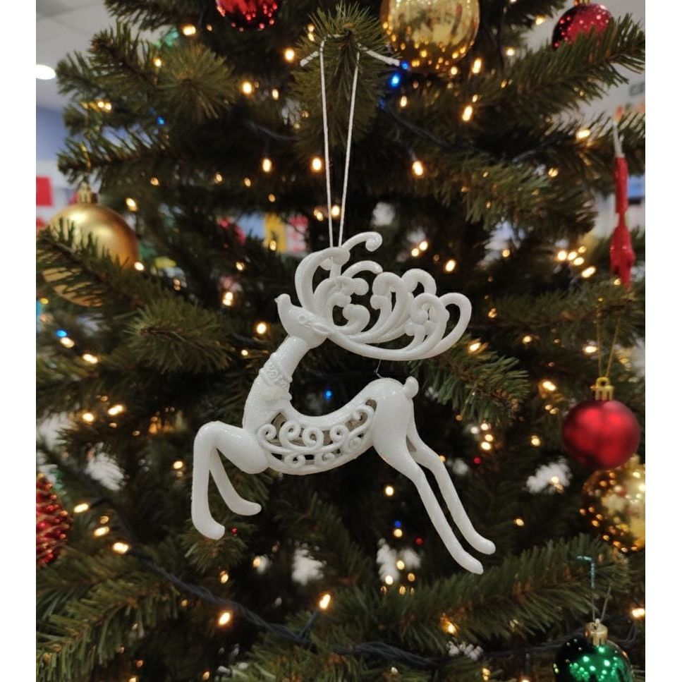 AKDC 15×19cm Hanging Deer Décor – Sparkling Glitter Christmas Ornament for Tree, Door & Holiday Decoration - Al Kabayel Discount CentreAKDC 15×19cm Hanging Deer Décor – Sparkling Glitter Christmas Ornament for Tree, Door & Holiday DecorationHome Décor AccentsAKDCAl Kabayel Discount Centre